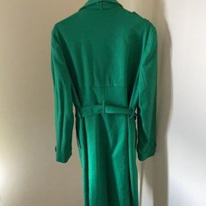 River Island Kelly Green Double Breasted Trench Coat